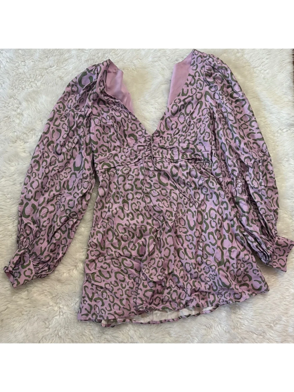 For Love and Lemons June Mini Dress Purple and gray - Picture 4 of 8